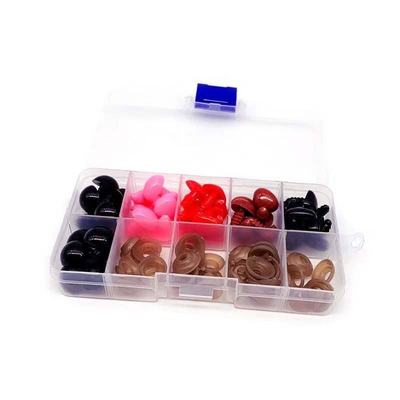 Boxed Oval 125pcs Plastic Safe Eyes//Nose Supply For Dolls Toys Plush Toy DIY