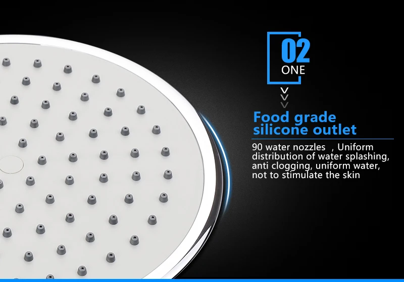 UFO Shower Head Showerhead Body Sprays Shower Head Round 8 Inch Ultra-Thin 2mm Bathroom Rain Shower Heads (8)