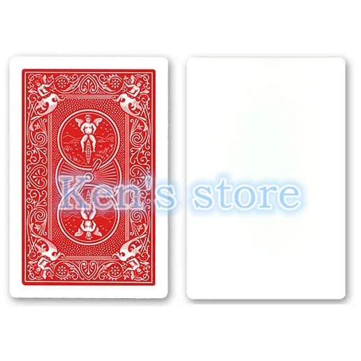 1 Deck Bicycle Blank Face Red/Blue Back Playing Cards Gaff Magic Cards Special Props Close Up Stage Magic Tricks for Magician 1 Deck Bicycle Blank Face Red/Blue Back Playing Cards Gaff Magic Cards Special Props Close Up Stage Magic Tricks for Magician