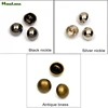 100pcs pack 10mm metal alloy coat sewing buttons dome mashroom shank buttons silver/black/bronze free shipping  SF-027 2