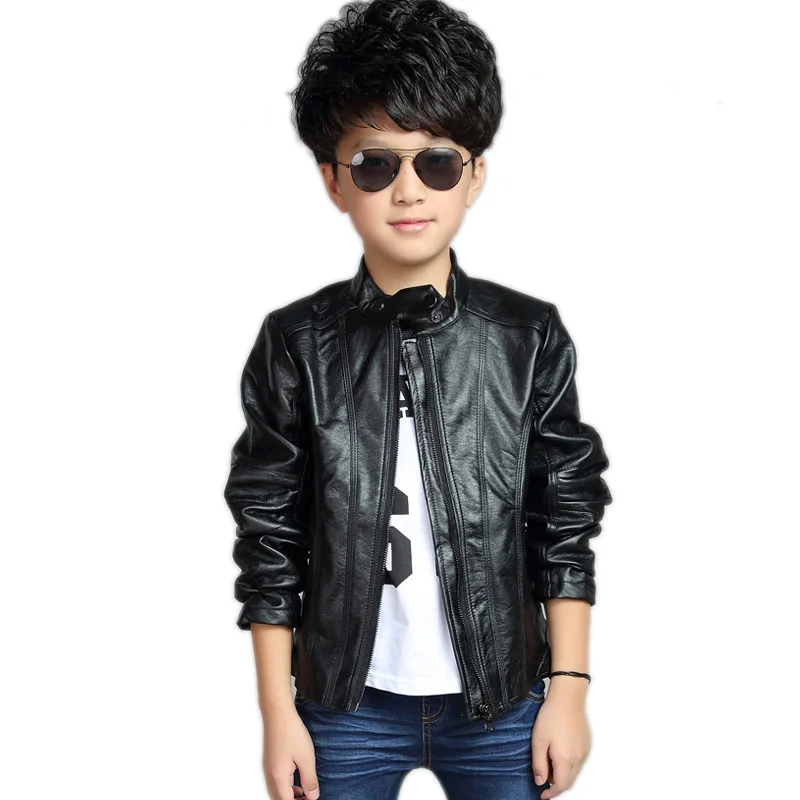 toddler leather jacket 2018 new baby boy jackets solid pu leather jackets baby boys kids coats