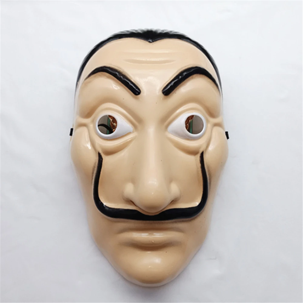 Бумажный дом Dali маски La Casa De Papel маска Сальвадор Косплей пластиковая Хэллоуин