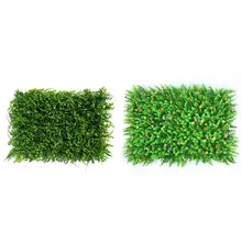 Искусственное растение, Пластиковый садовый поддельный коврик с ограждением, панель решетки, украшение стены для дома, свадьбы, балкона, простой в использовании и установке