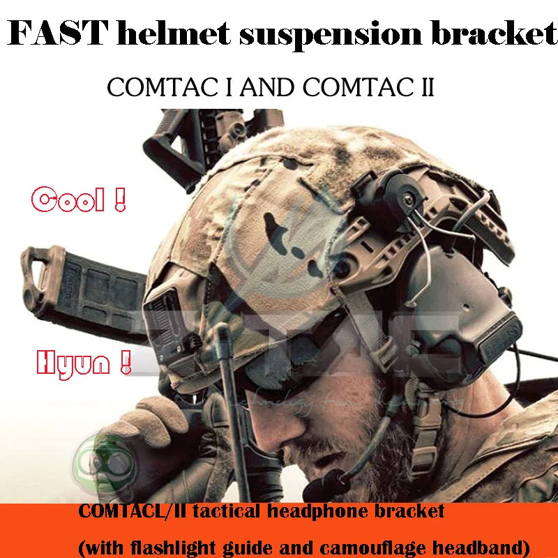 

Z-TAC Comtac I Sordin C2 Tactic Headset Bracket FAST Helmet ARC Guide Suspension Bracket DE FG BK Helmet tactical rail bracket