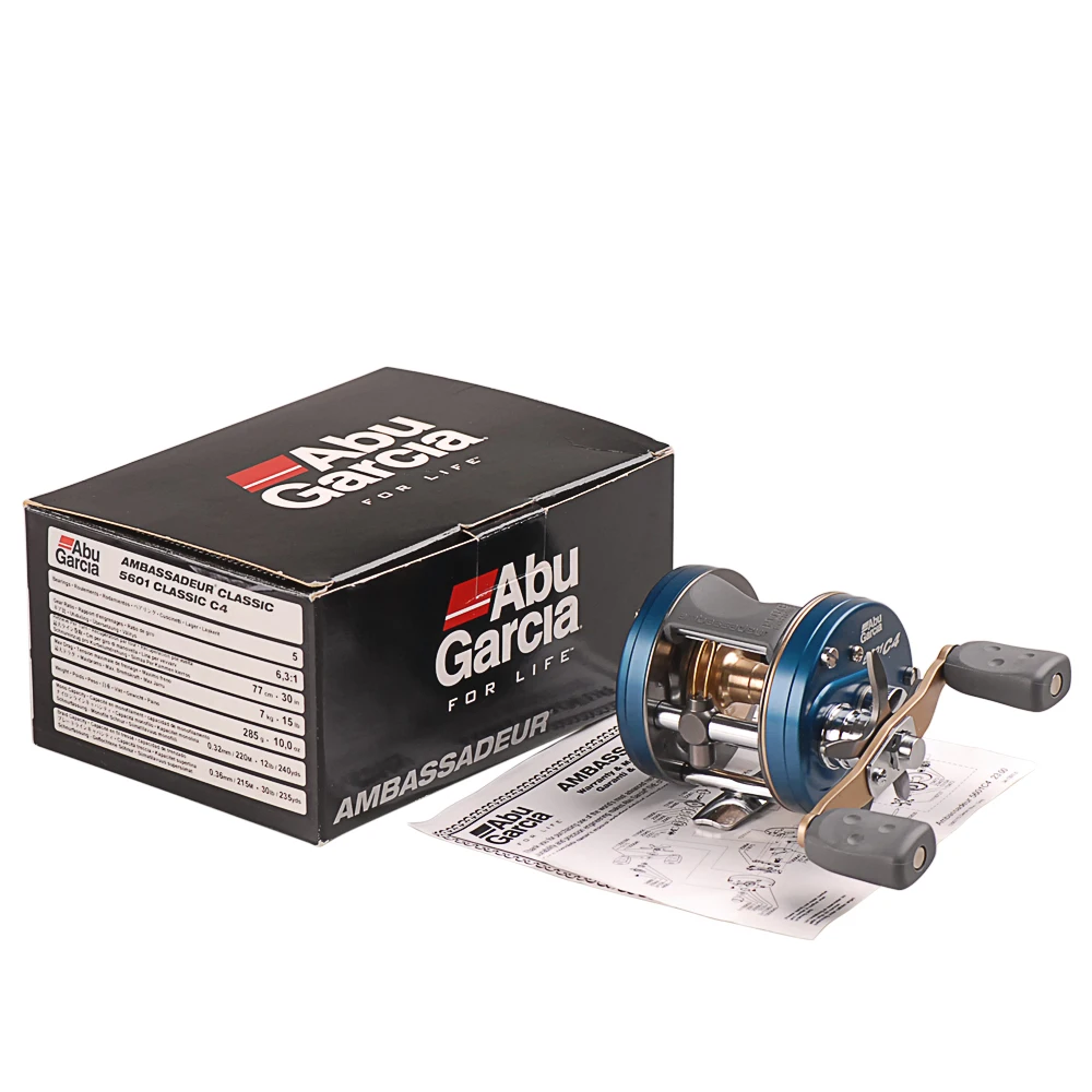 100% Original Abu Garcia 14 AMBASSADEUR C4 5600 5601 Right Left Hand Baitcasting Fishing Reel 6.3:1 5BB 285g Drum Fishing Reel