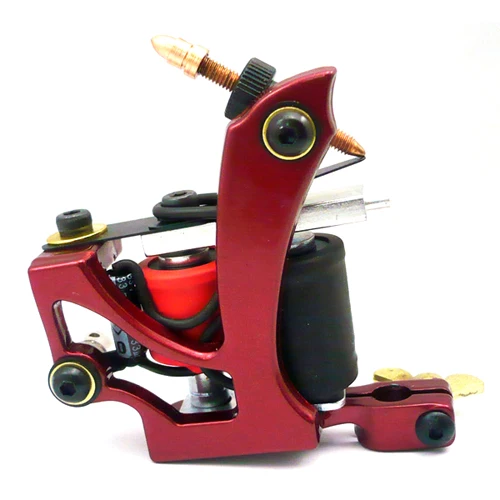 Tattoo Machine Aluminum Alloy 10 Wraps Coils Equipment Supply Liner Shader Gun font b Beauty b
