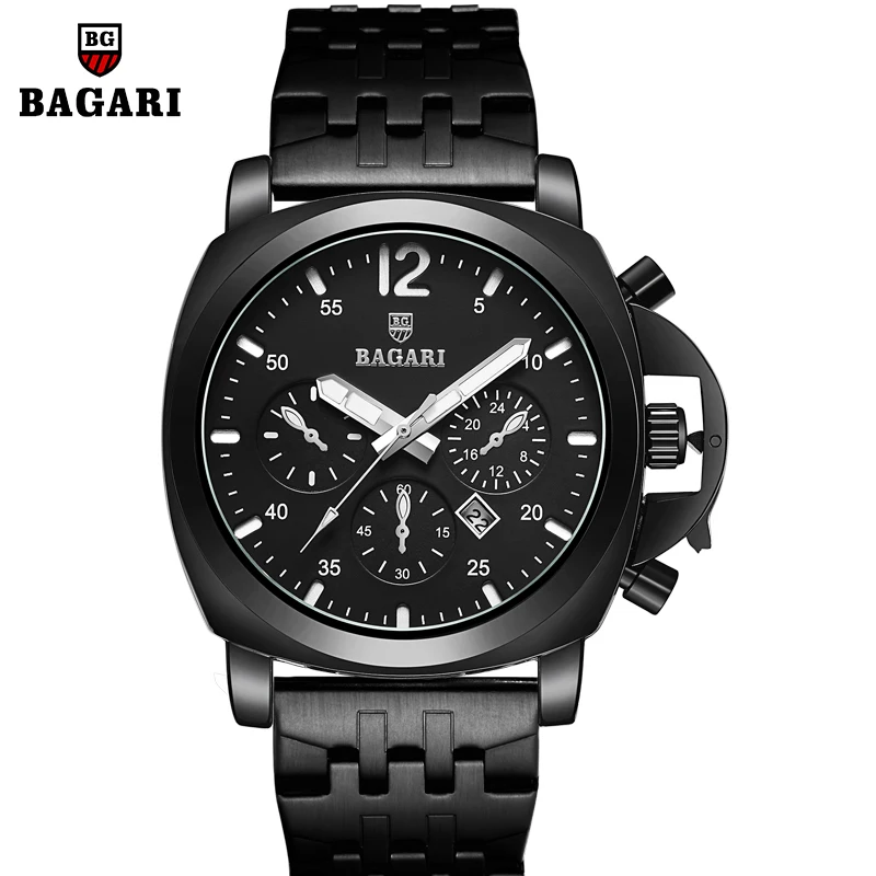

Top Luxury Brand Mens Sport Watch Stainless Steel Quartz Watches Men Date Waterproof Military Clock Man Box Relogio Masculino
