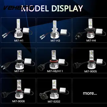 

Vehemo H4 Front Lamp LED Fog Light Light Bulbs Automobile for Headlamp LED Headlight High Power Car Accessories