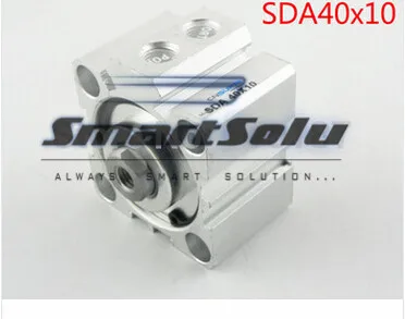 

SDA40x10 Double Action 40mm Bore 10mm Stroke Thin Air Cylinder SDA40-10