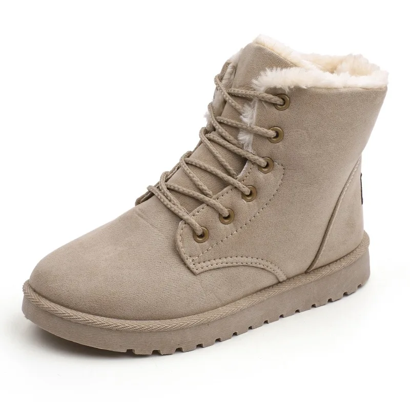 

Women Boots Warm Winter Women Shoes Plus Size Female Faux Suede Ankle Boot For Woman Botas Mujer Plush Ladies Snow Boots WSH3132