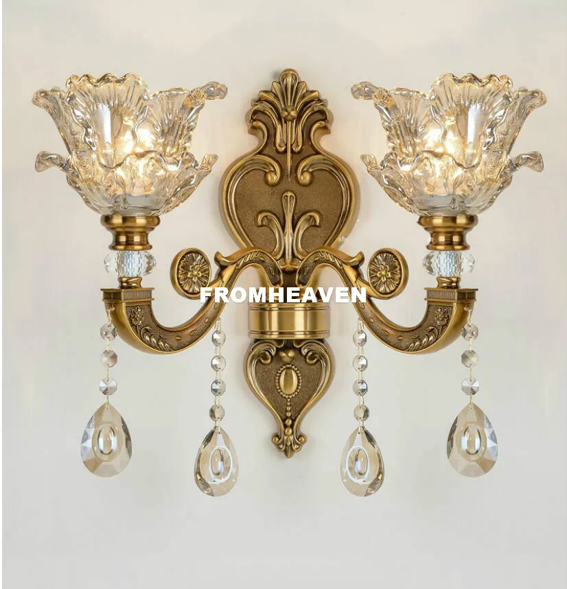 Free Shipping European Bronze Color Luxury Zinc Alloy Crystal Wall