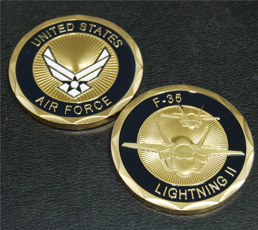 

United States F-35 Lightning II Air Force Challenge Coin 5pcs/lot free shipping Challenge coins