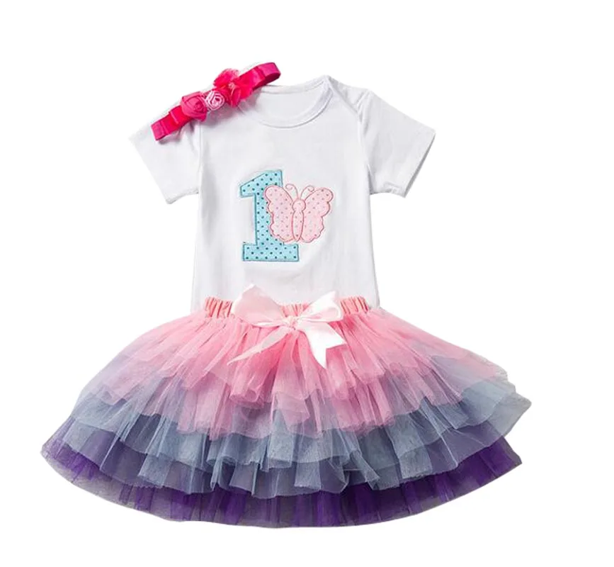 

Newborn Baby Birthday Party Dress Little Princess Toddler Girl Suits Baby Clothing Tutu 1 Year Birthday Outfit Party Dresses
