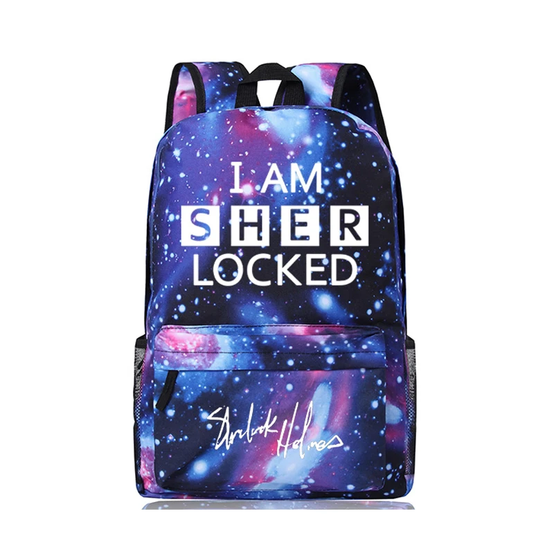 

Zshop Starry Sky Shoulder Bags Soap Opera Detective Sherlock Holmes Backpack for Teenagers