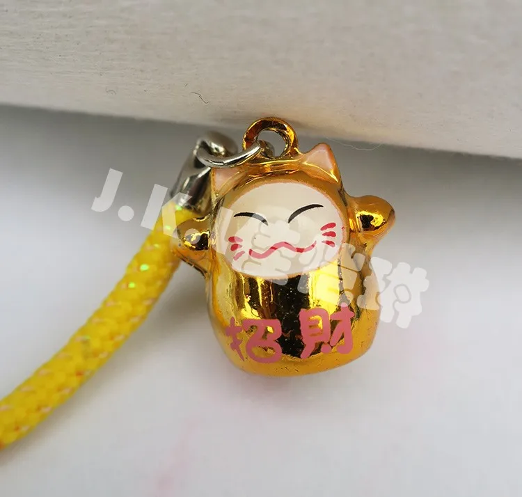 1 шт. Omamori колокольчики Кот приносящий удачу Манеки Неко Подвески Сакура китен брелок llaveros Брелок сумка с помпоном Очаровательная