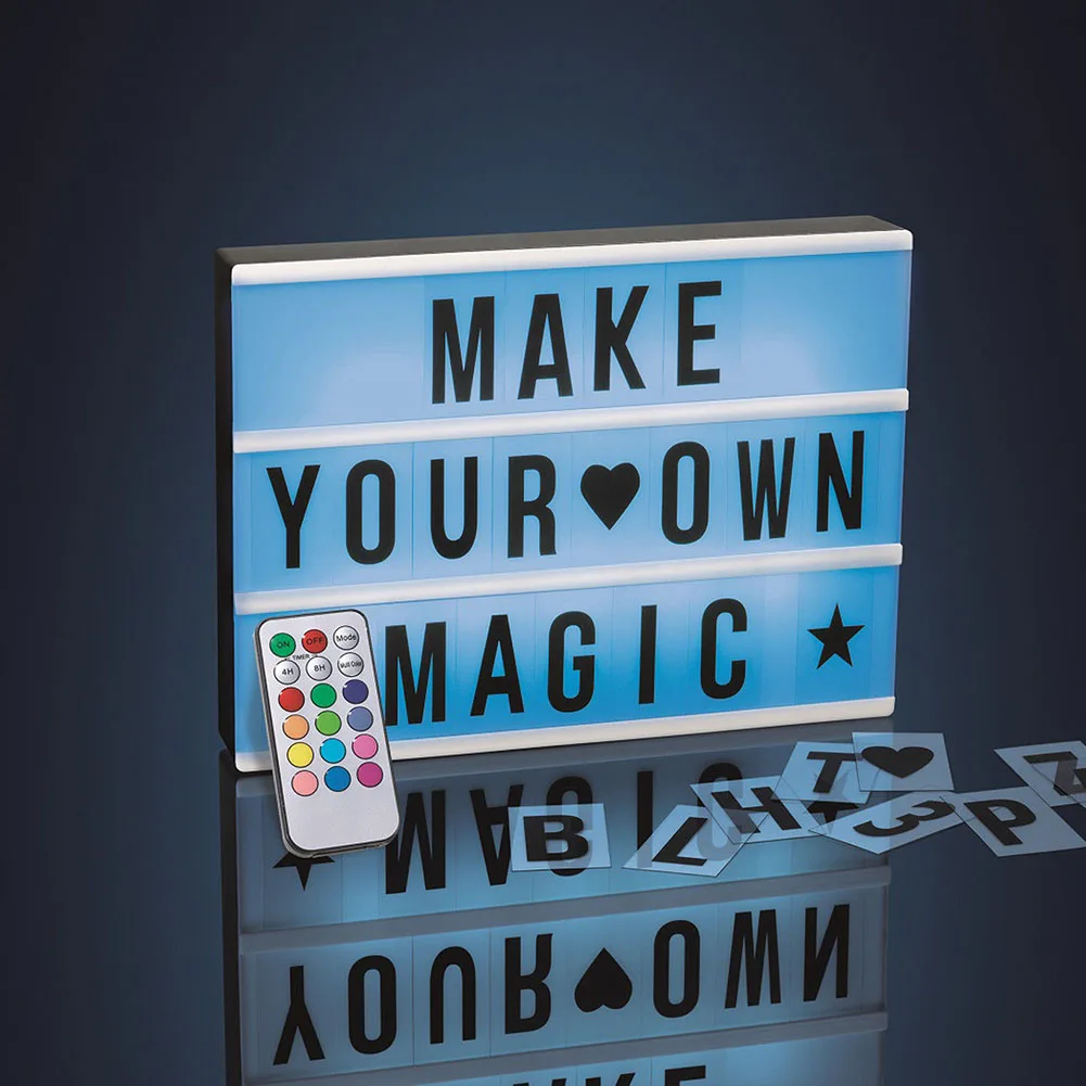 

LED Light Box 173 Letters Symbols with Remote Control Automatic Time CLH@8