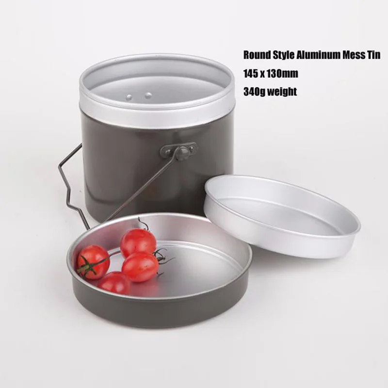 Al aire libre Camping picnic utensilios de cocina para cocinar de Bento almuerzo, cena cajas olla tazón de sopa con mango para militar alemán