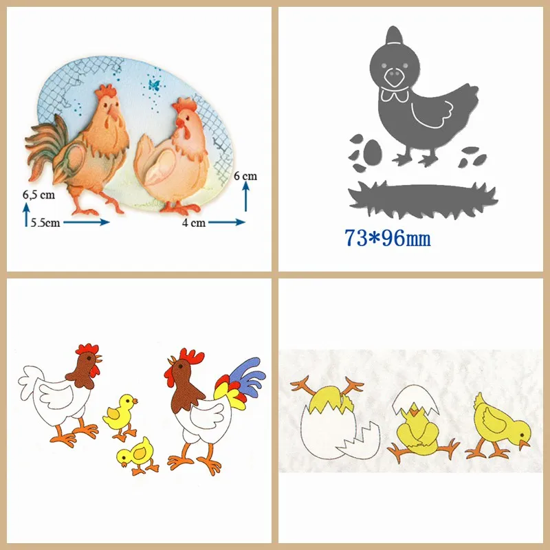 

Easter Chicken Metal Cutting Dies Stencils For DIY Scrapbooking/ Photo Album Decorative Paper Cards Embossing Making Crafts
