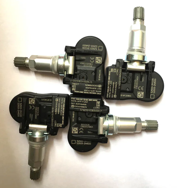 

4pcs TPMS Tire Pressure Sensor Valve 52933-3N100 529333N100 529332M650 Wheel Pressure Monitor System For Kia For Hyun-dai
