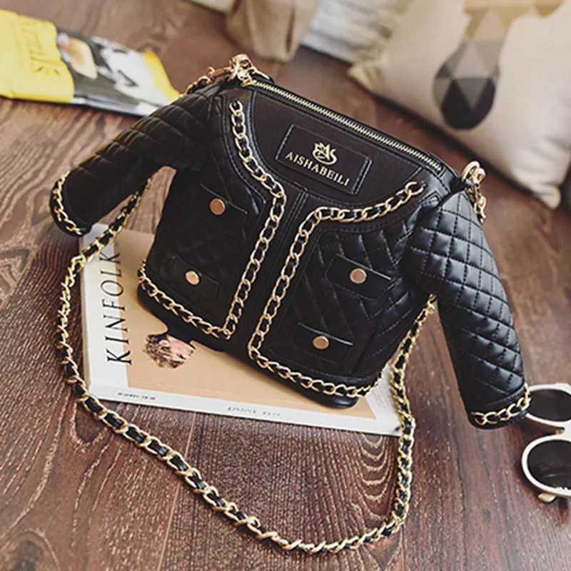 Fahsion Women Chains Shoulder Bags Clothes Shape Female Exquisite PU Handbag Lady Travel Casual Crossbody Vacation Tote SS3433 (10)