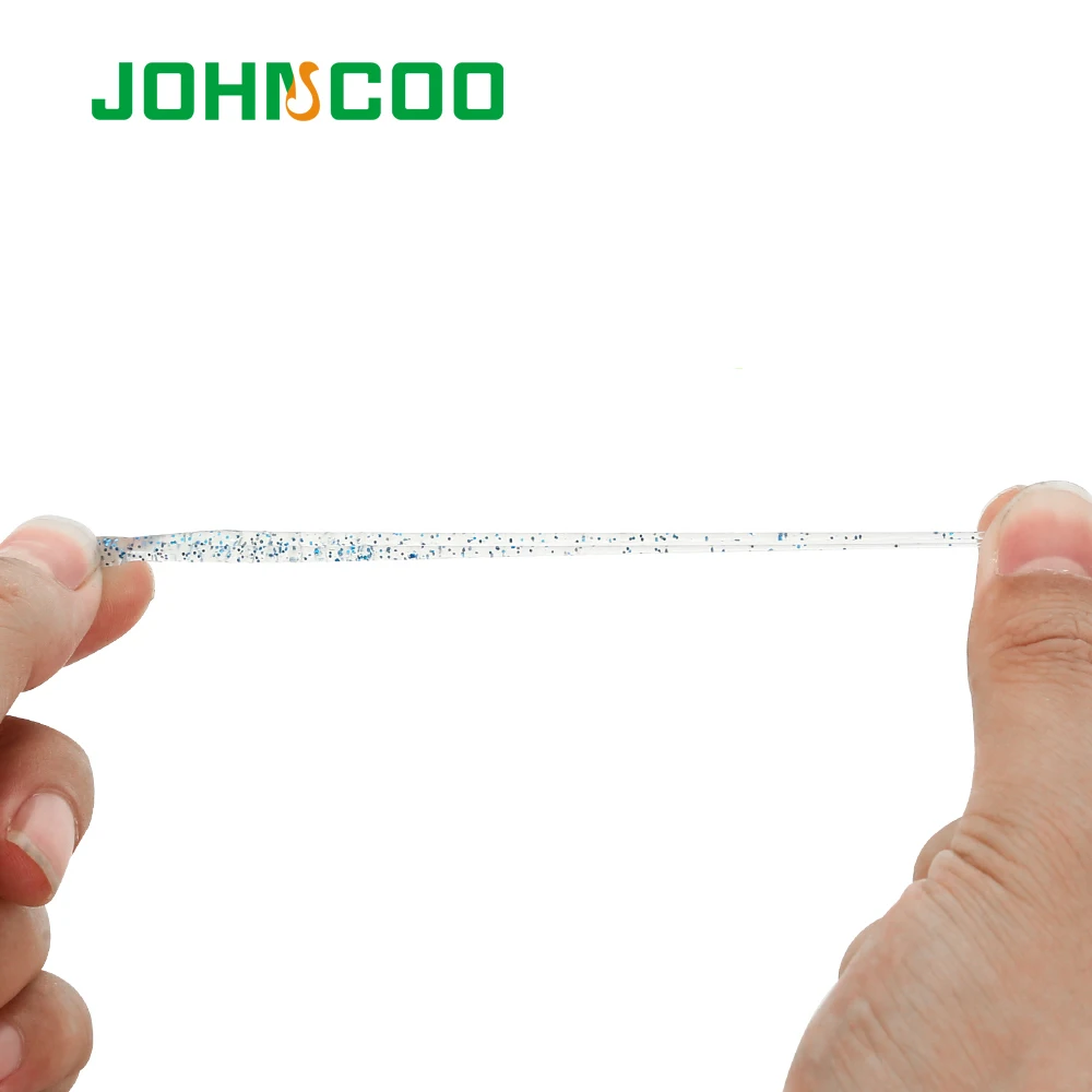 JOHNCOO 54mm 0.54g 20pcs AJING Fishing Lure Soft Worm TPR Floating Swimbaits Shone Soft Bait RockFishing Worm Lure