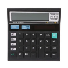 1 Pc 12-Digit Solar Battery Dual Power Large Display Office Desktop Calculator CT-512 Hot Selling