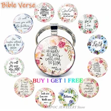 El señor está cerca de todos los que llaman Ont le verso de la Biblia Salmo cita clave Cadena de joyería de cristal Christian colgante llavero regalo