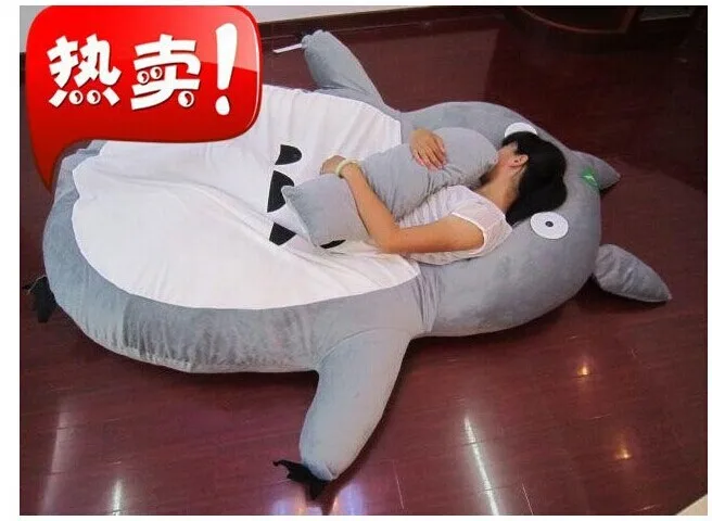 

stuffed animal 200x130cm Totoro tatami plush toy soft sofa floor washable bed mattress cushion surprised gift w3221