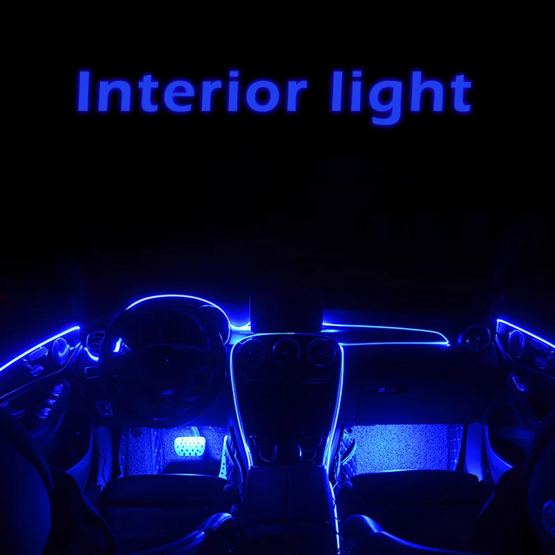 4 м оптический волоконный светильник тире отделка Литье светодиодные полосы украшение интерьера автомобиля VS998
