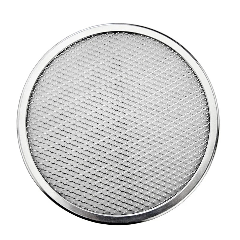 MAY FIFTEENTH Bakeware Pizza Tools Round Aluminum Pizza Screen Baking Tray Net Mesh Pizza Stone Pan Metal Baking Accessory 062