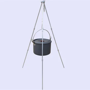 

Outdoor Cooking Tripod Pot Relefree Portable Camping Picnic BBQ Dismountable Hanging Grill Stand Holder Max Weight 30KG