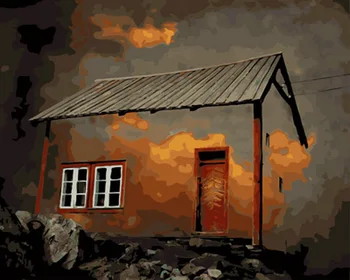 

Unframe diy picture oil painting by numbers paint by number for home decor canvas painting 5065cm fantasy house