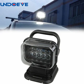 

Undoeve 1pcs 360degree Rotating 7inch 50W Led Search Light Remote Control Spot Work Light for Vehicles
