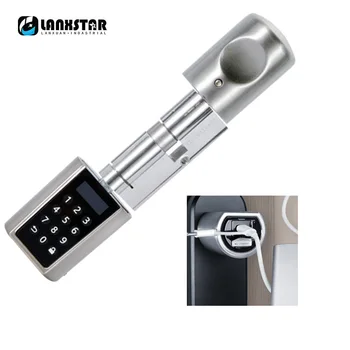 

Password Smart Lock Cylinder Home Keyless Electronic Lock Core with Bluetooth Mobile App Multi-function Intelligent Lockset