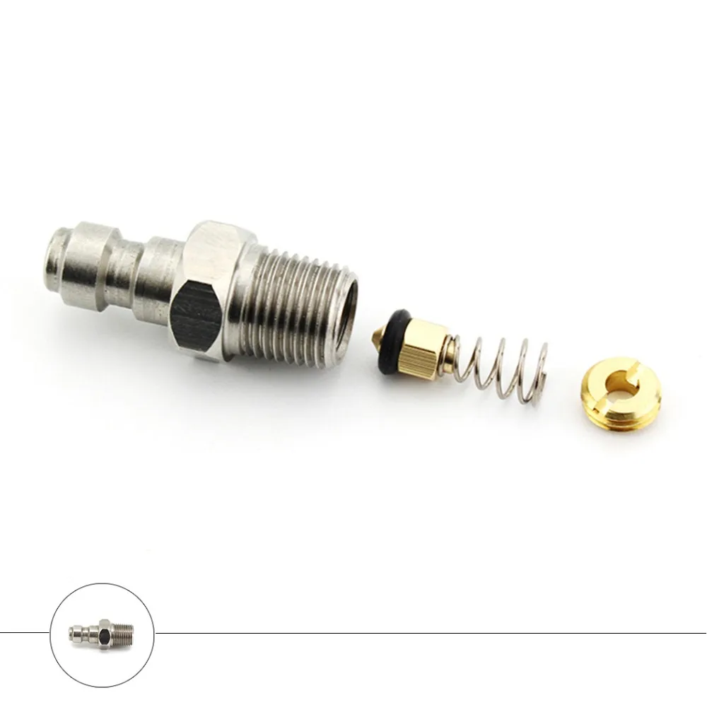 PCP Airforce Пейнтбол высокого давления 1/8NPT 1/8 BSPP M10x1 из нержавеющей стали быстрый соединитель 8 мм со штекерной розеткой, 3 шт./партия