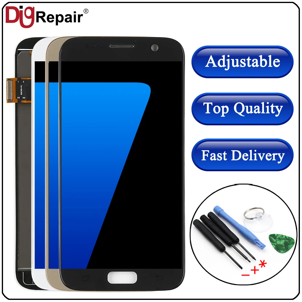 

G930F LCD For Samsung Galaxy S7 G930F G930A G930V LCD Display Touch Screen Digitizer Replacements For Samsung S7 LCD Screen
