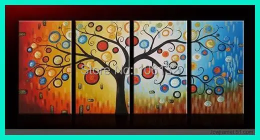 Feng Shui Wall Art aliexpress : buy framed 4 panel large money tree wall art Feng Shui Wall Art aliexpress : buy framed 4 panel large money tree wall art