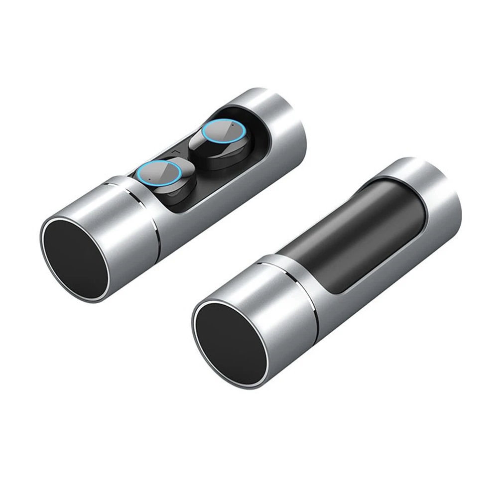 K01 цилиндрический наушники-вкладыши TWS Bluetooth V5.0 Беспроводной наушники сенсорный Управление наушники стерео наушники-вкладыши наушники спортивные Гарнитура Bluetooth с зарядным футляром Mic