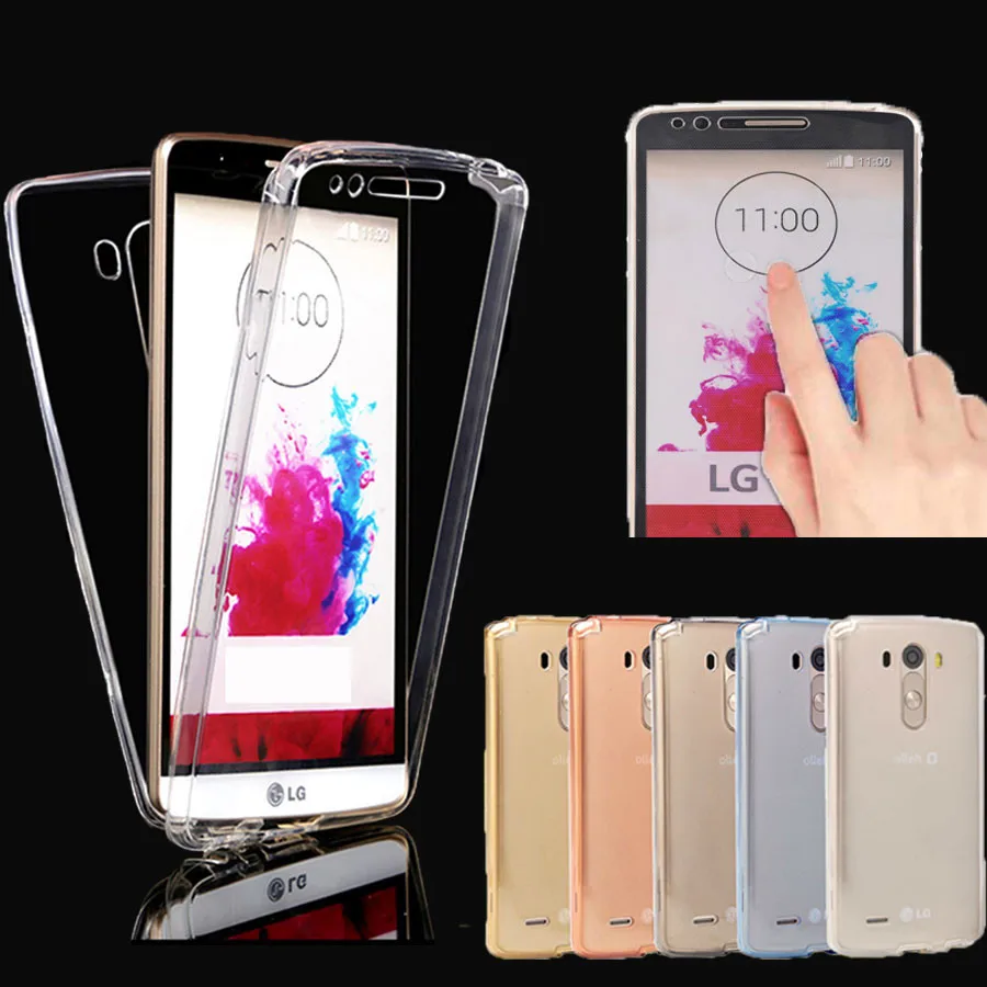 

CASE Para For LG G5 G4 Cases Cover Soft 360 TPU Silicon Full body Protective Crystal Clear front back Phone Cases for lg g5 case