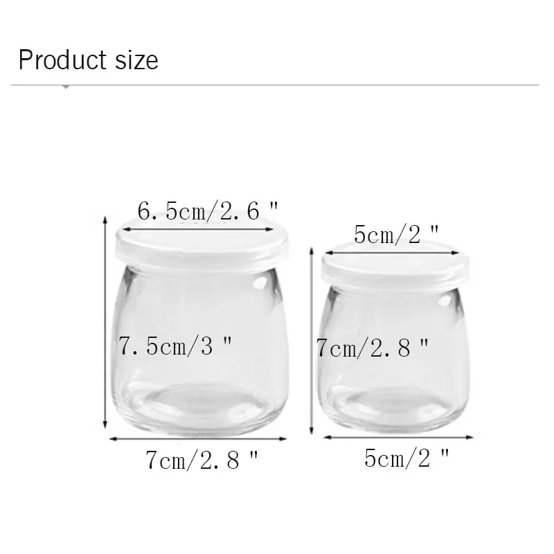 Стеклянная чашка с крышкой для молока, Желейный мусс, стеклянный пудинг, бутылка для меда, йогурта, мини форма для выпечки, контейнер для хранения еды, бутылка для желаний