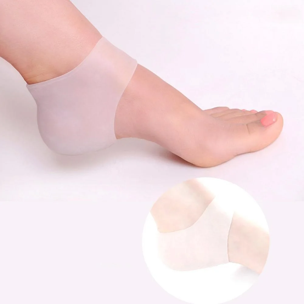 

1 Pair Silicone Foot Heel Chapped Care Tool Moisturizing Gel Heel Socks Cracked Skin Care Protector Pedicure Health Tool