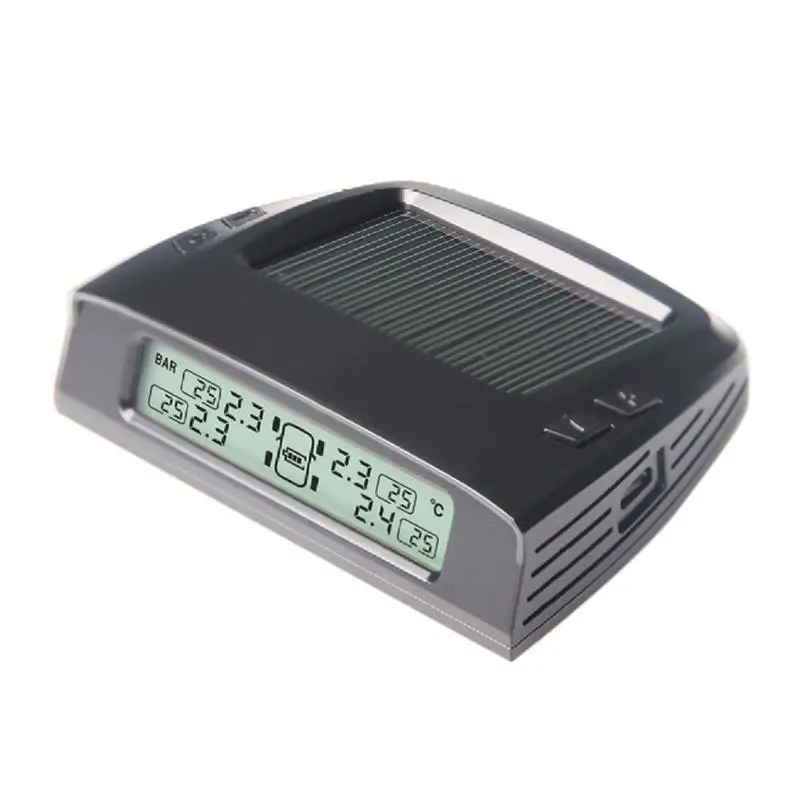 

VODOOL LCD Solar Powered Car Auto TPMS Tire Pressure Monitor System with 4 Wireless External Sensors