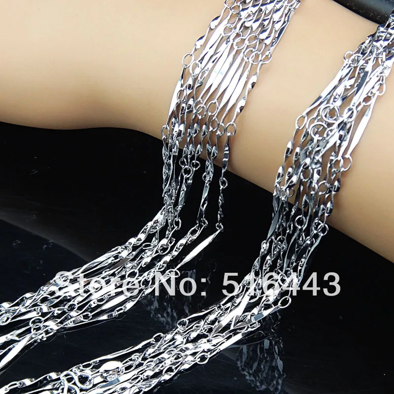 50 шт. бижутерия оптом подвески серебро P Модные женские волнистые ожерелья и ювелирные изделия и компоненты A947