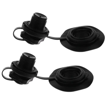 

2Pcs Air Valve Caps Lids with Base for Inflatable Kayak Boat Raft Rubber Dinghy Airbed Anti-leak inflation Air Valve Caps