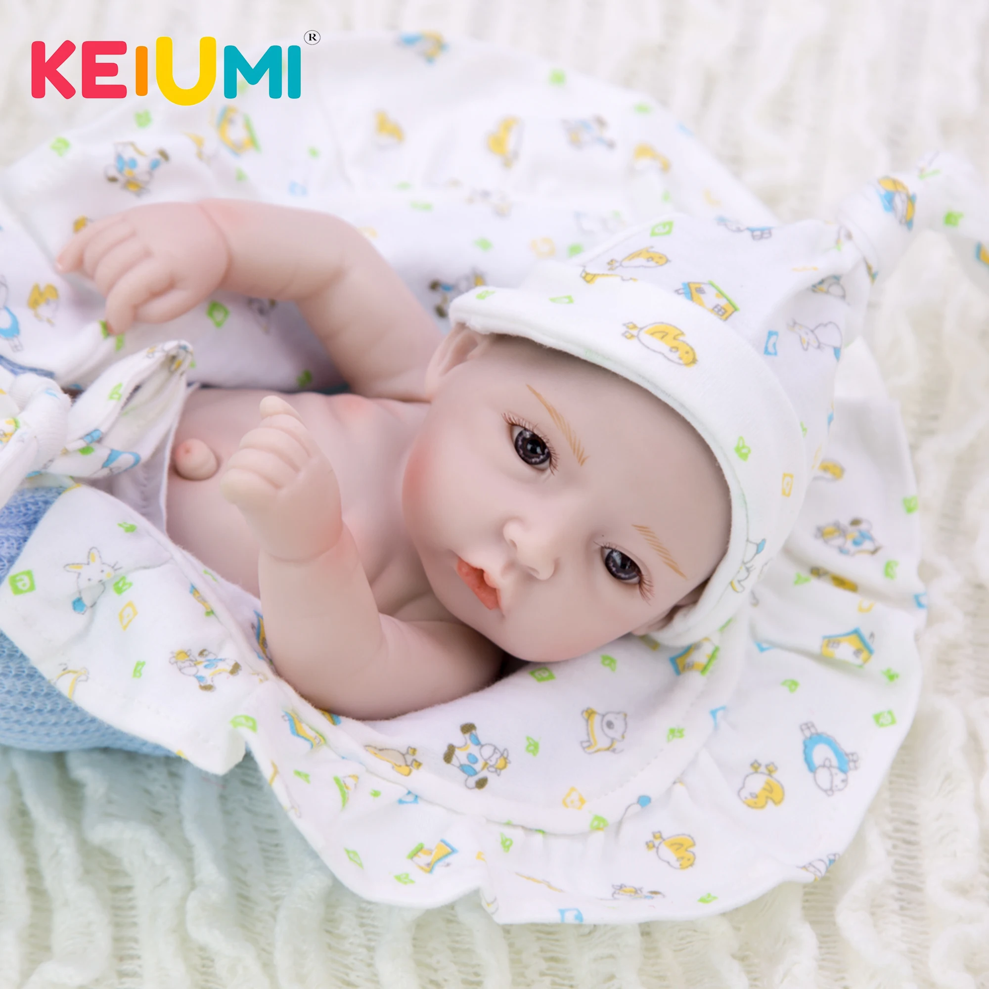 

Cute Mini 11 Inch Doll Reborn Babies Full Silicone Vinyl Body Lifelike Newborn Doll Realistic Girl Toy Children Christmas Gifts
