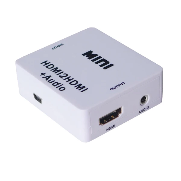 MINI HDMI to HDMI and Audio Converter increases the analog stereo audio