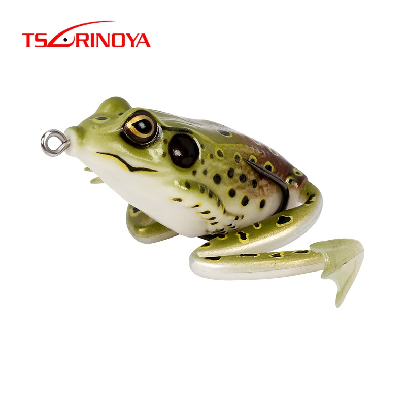 

TSURINOYA Soft Fishing Lure Frog LY08 55mm 16g Topwater Double Hooks Artificial Baits High Quality Fishiing Tackle