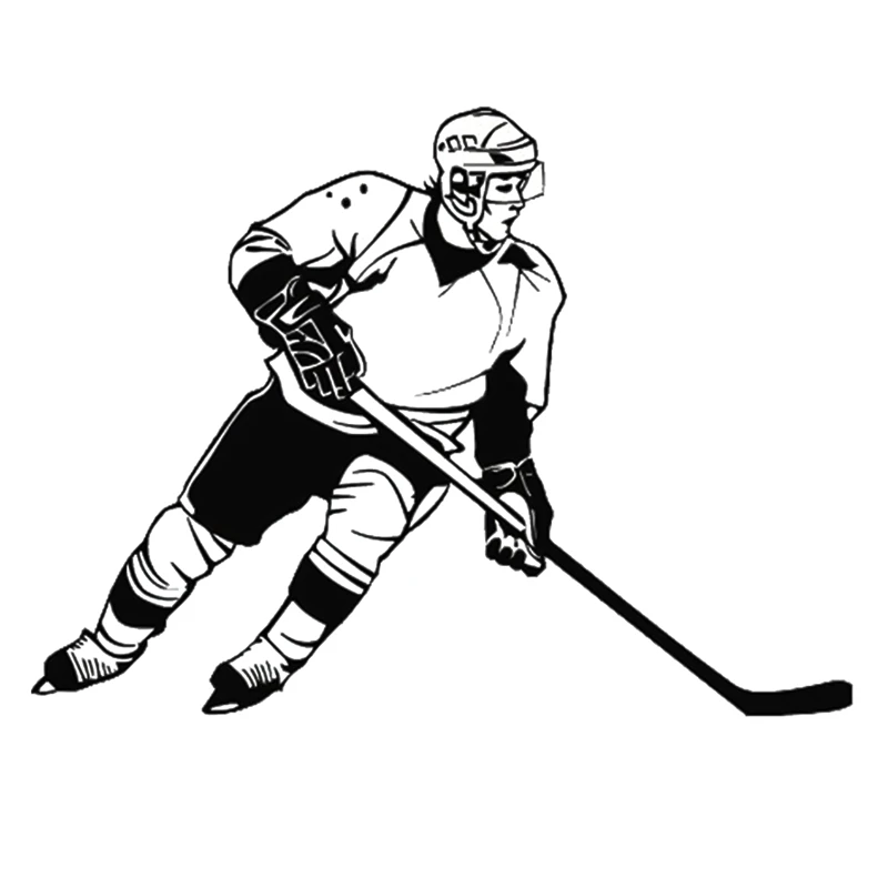 

13cm*9.cm Ice Hockey Sports Car Styling Fashion Car Window Stickers Black White