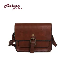 Женская сумка в стиле ретро, масляная кожа, маленькая квадратная сумка, щипцы для ремня, сумка через плечо, сумка-мессенджер