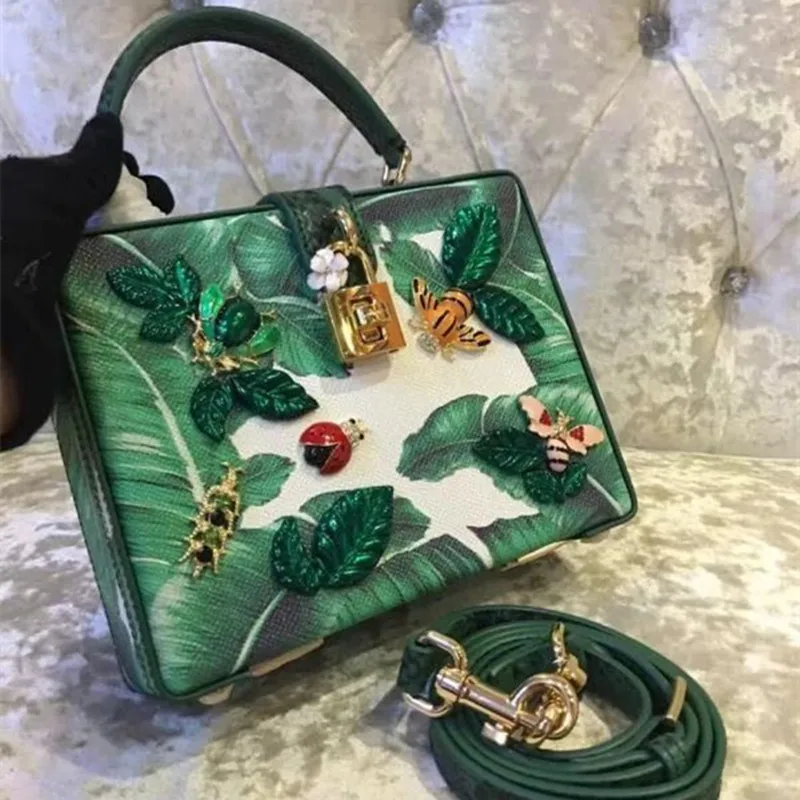 

Goddess!!Extreme Luxury Exquisite Inlaid Gemstone Beaded Print Painted Women 100% Genuine Cowhide Leather Messenger Shoulder Bag